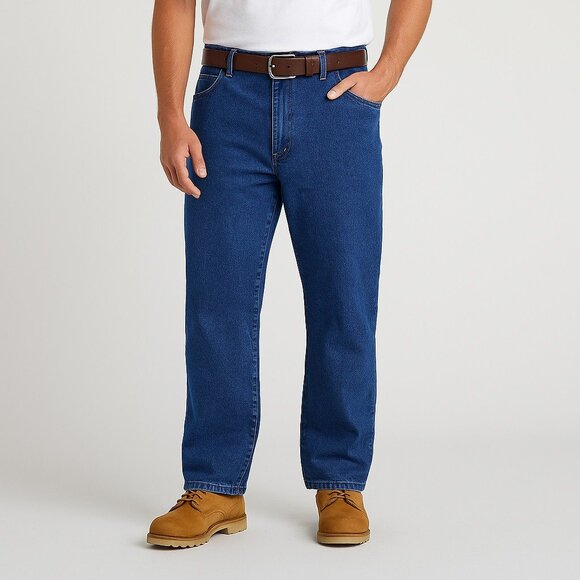 Dickies 42x30 Relaxed Fit Straight Leg Jeans Cotton Blue Denim Utility Workwear - Picture 1 of 15